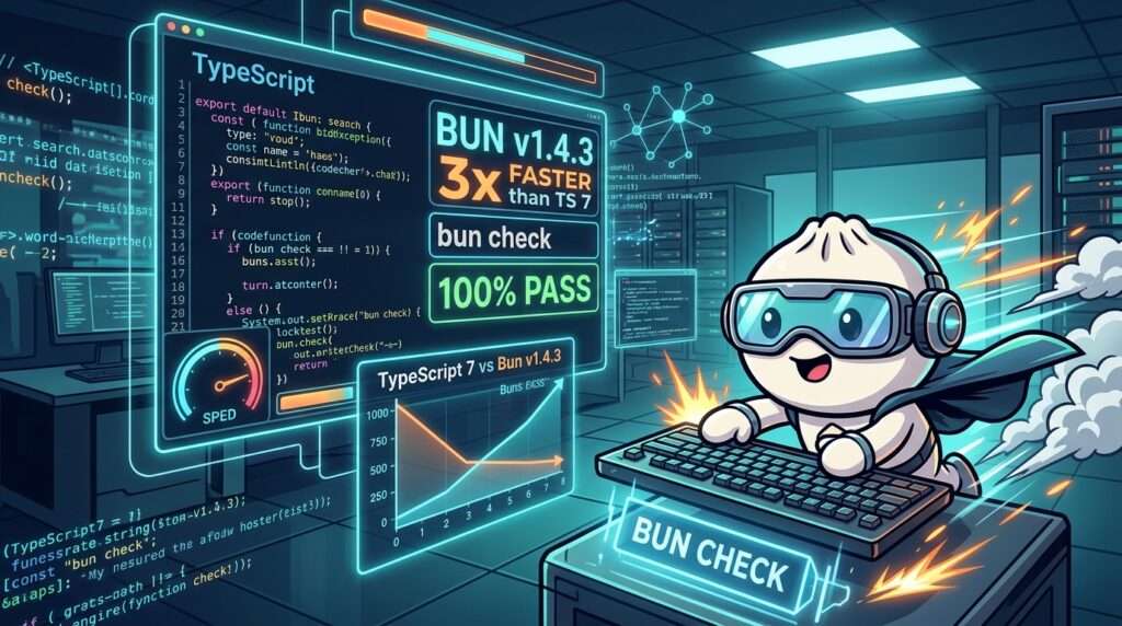 Bun v1.4.3公開、TypeScript 7の3倍超をうたう型チェッカーを搭載