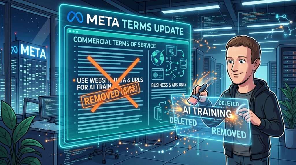 Meta、AI学習への利用と読める規約条項を削除　ウェブ巡回の方法は変わらないと説明