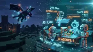 Gemini 4 Argon搭載のAIエージェント4体、27時間超かけMinecraftでエンダードラゴン撃破